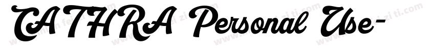 CATHRA Personal Use字体转换